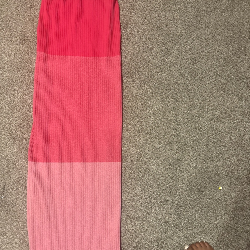 Zara Women's Pink Gradient Maxi Skirt